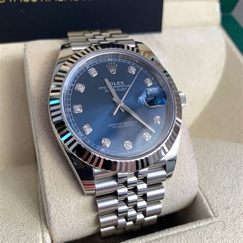 rolex oyster perptual diamond watch|Rolex datejust 41 blue diamond.